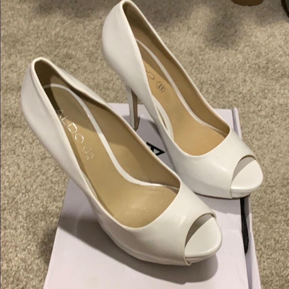 White Aldo Heels